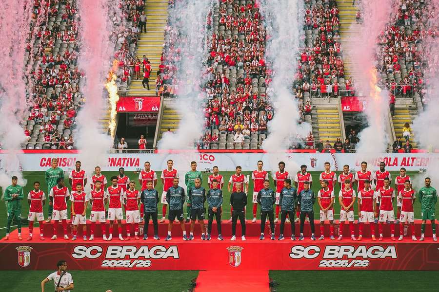 Os jogadores apresentados pelo SC Braga