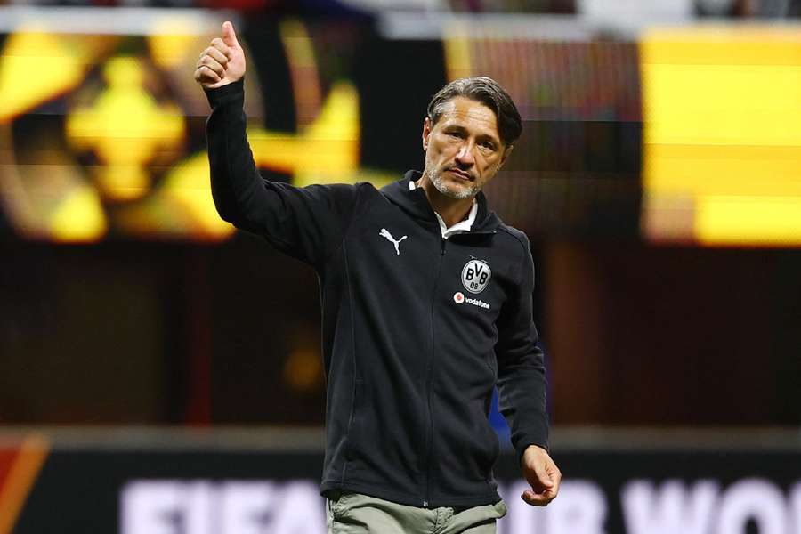 Kovac waves to the Dortmund supporters Kovac waves to the Dortmund supporters