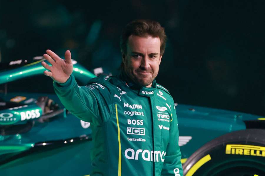 Fernando Alonso during the launch of new car
