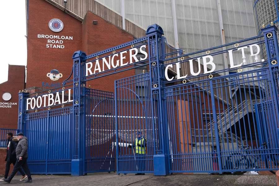 The gates at Rangers' Ibrox Stadium