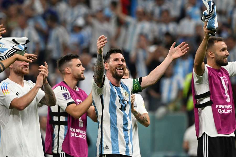 Messi, heureux d'avoir remporté le match contre le Mexique (2-0).