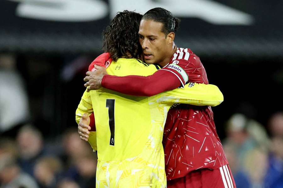 Alisson e Van Djik, do Liverpool Alisson e Van Djik, do Liverpool