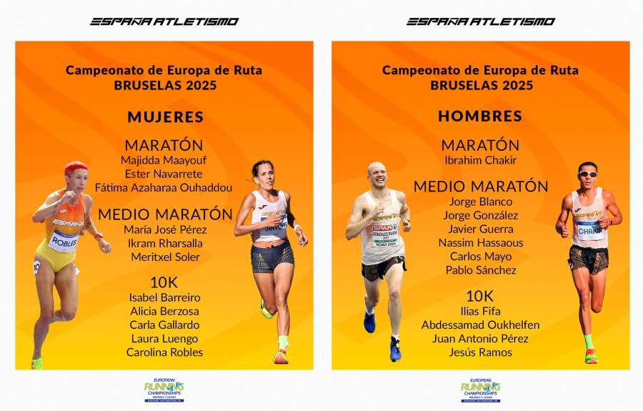 Preselección de España para el Europeo de Ruta.