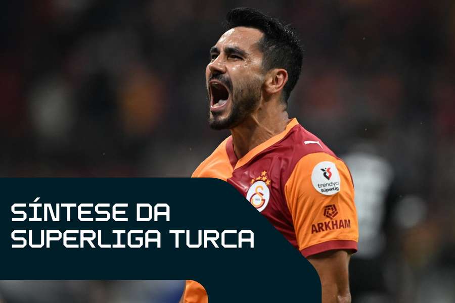 Ilkay Gundogan celebra o seu primeiro golo pelo Galatasaray