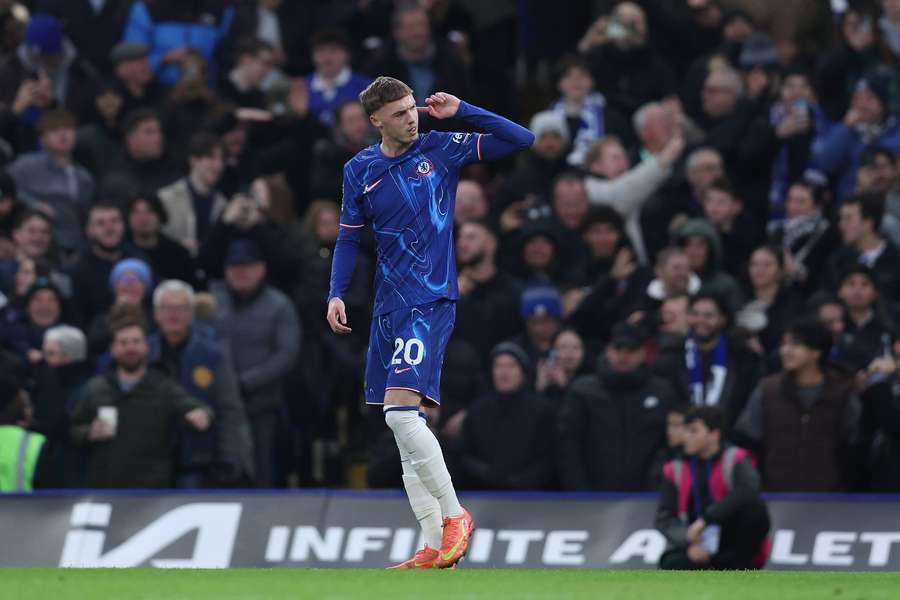 Palmer celebrates his goal