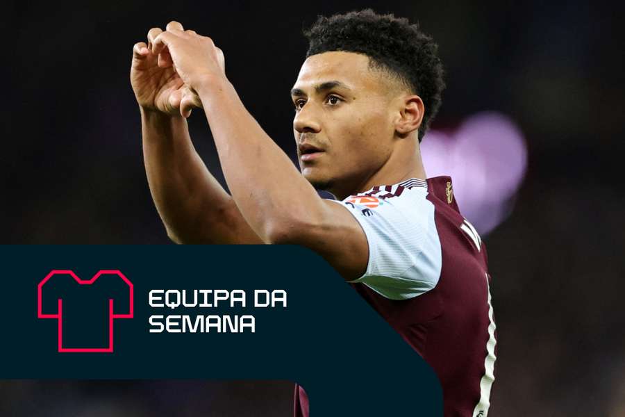 Ollie Watkins, do Aston Villa, comemora