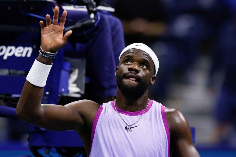 Tiafoe après sa victoire.