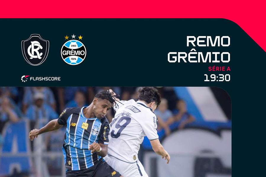 Remo e Grêmio se enfrentam nesta quarta-feira (7), às 19h30, pela 29ª rodada do Brasileirão