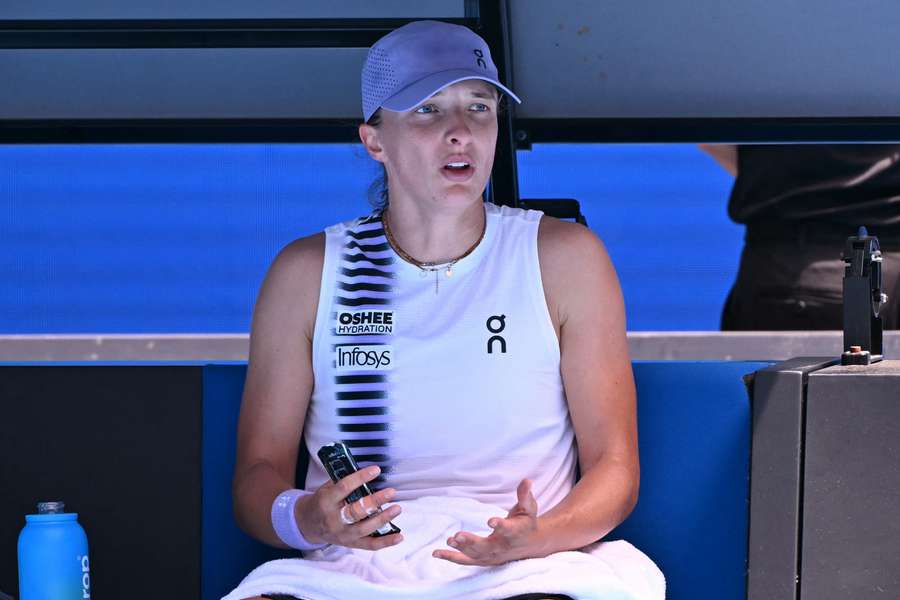 Swiatek lost her quarter-final clash earlier