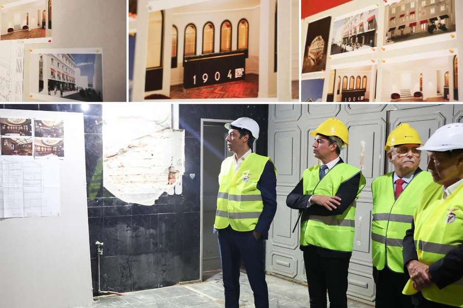 Rui Costa na visita técnica ao futuro 1904 Benfica Hotel