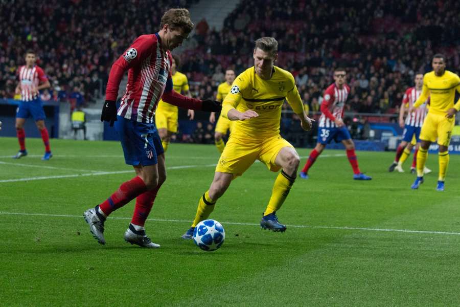 Antoine Griezmann aan de bal tijdens de vorige ontmoeting op 6 november 2018