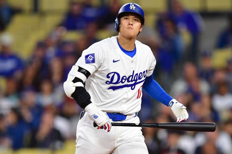Shohei Ohtani hit his first home run in a Dodgers uniform