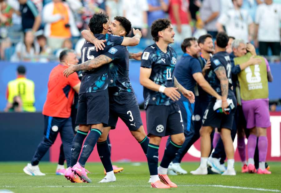 Paraguay celebrate Paraguay celebrate
