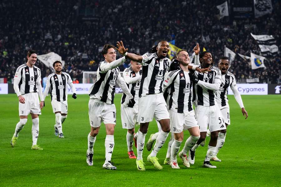 Juventus celebrate their comfortable win