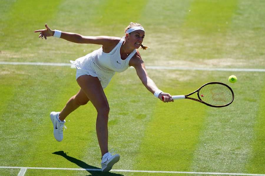 Kvitova in action