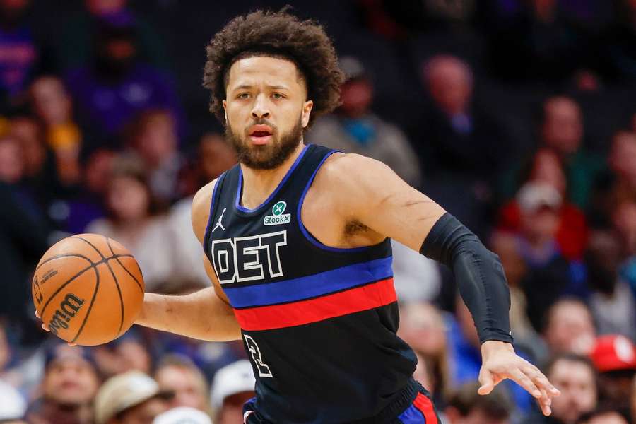 Cade Cunningham in action against the Hornets Cade Cunningham in action against the Hornets