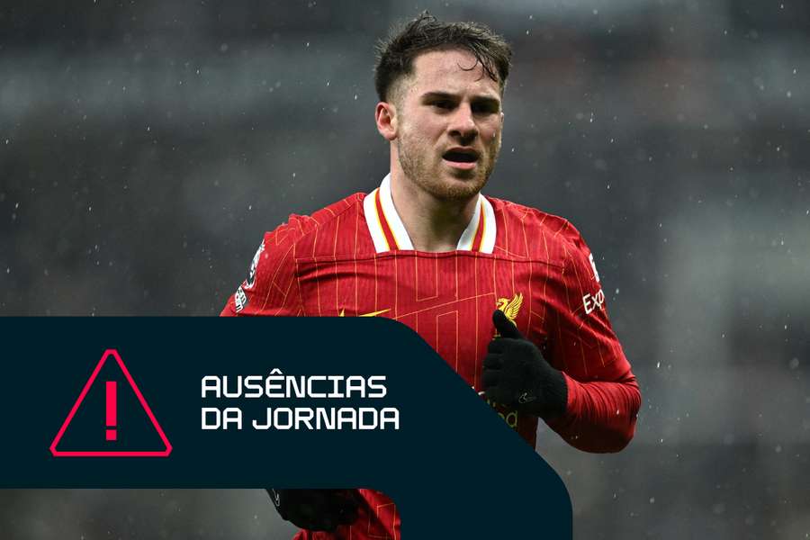Alexis Mac Allister, do Liverpool, vai estar ausente este fim de semana