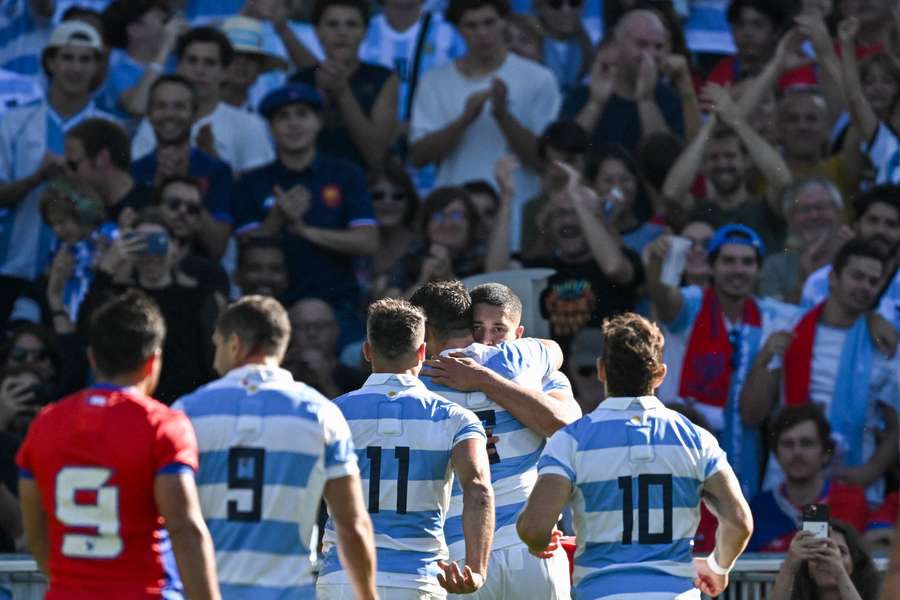 Argentina celebrate their win