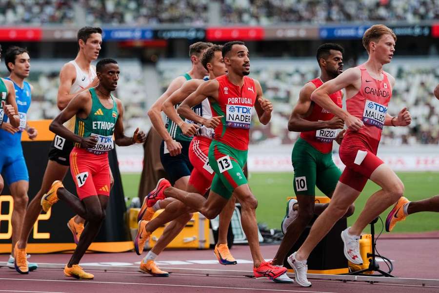 Nader em ação nos Mundiais de Atletismo