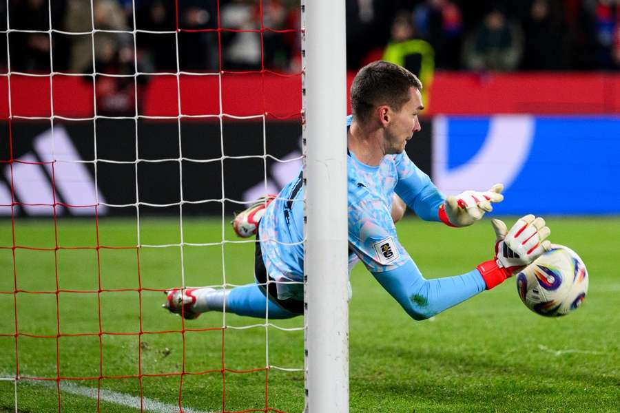 Český reprezentační brankář Matěj Kovář