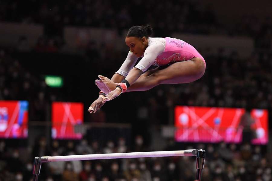 Rebeca Andrade, aux Mondiaux de l'an passé. 