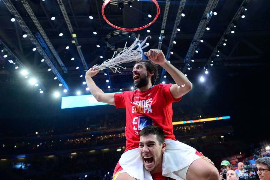Sergio Llull celebra el Eurobasket 2022