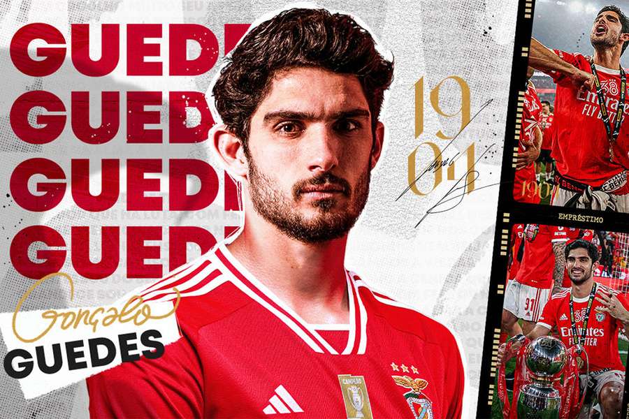 Gonçalo Guedes voltou a ser emprestado ao Benfica