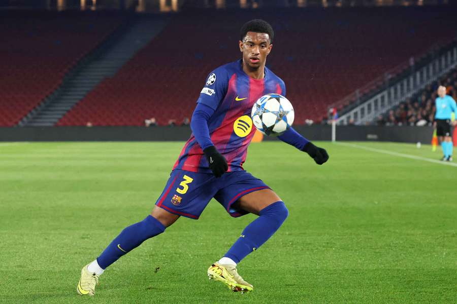 Alejandro Balde, en el partido entre Barça y Eintracht de Frankfurt de esta UCL