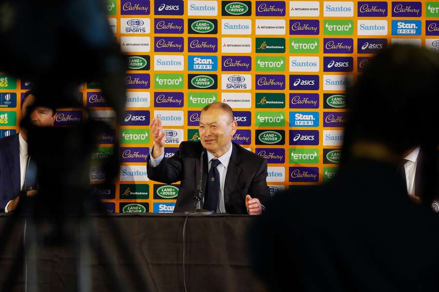 Jones speaks to the media in his first press conference since returning as Wallabies head coach