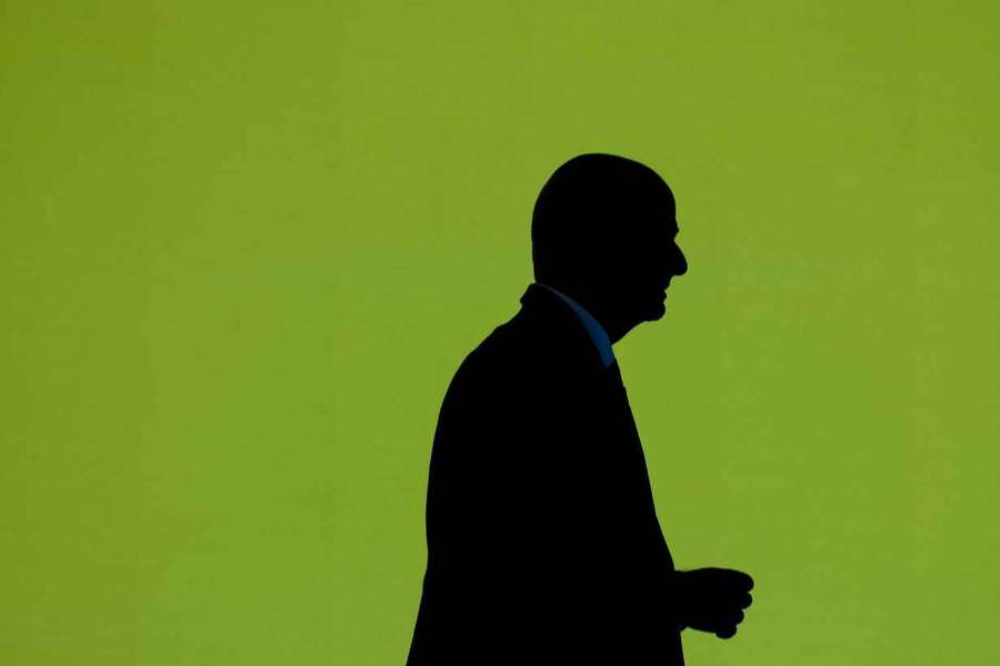 Silhouette von FIFA-Präsident Infantino Silhouette von FIFA-Präsident Infantino