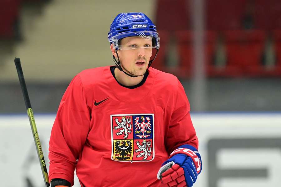 Radim Šimek na tréninku národního týmu.