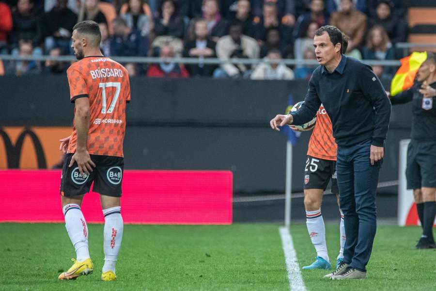 Régis Le Bris le week-end dernier lors du match face à Reims.