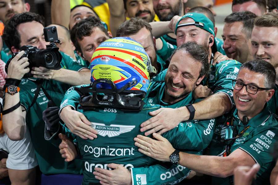 Fernando Alonso wants to keep celebrating podium finishes with Aston Martin