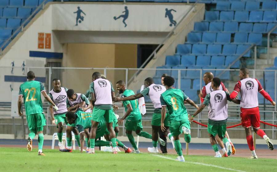 Los jugadores de Comoras celebran el gol de la victoria de Rafiki Said ante Túnez Los jugadores de Comoras celebran el gol de la victoria de Rafiki Said ante Túnez