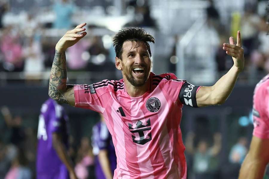 Messi celebra con el Inter Miami