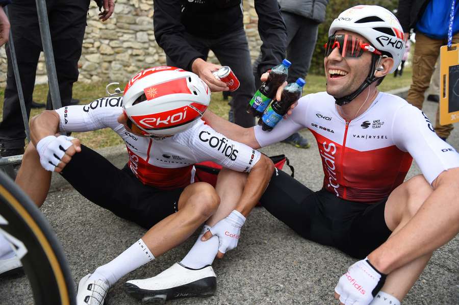 Bryan Coquard et Benjamin Thomas en février 2022.