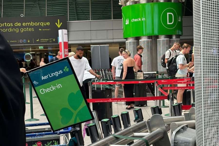 St. Juste no aeroporto de Lisboa, esta segunda-feira