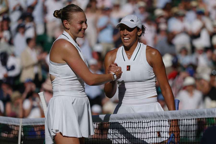 Amanda Anisimova and Madison Keys after their clash at Wimbledon Amanda Anisimova and Madison Keys after their clash at Wimbledon