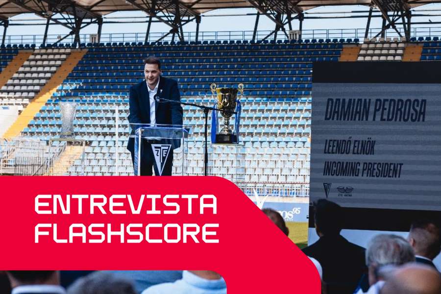 Damian Pedrosa no anúncio da aquisição do Zalaegerszeg