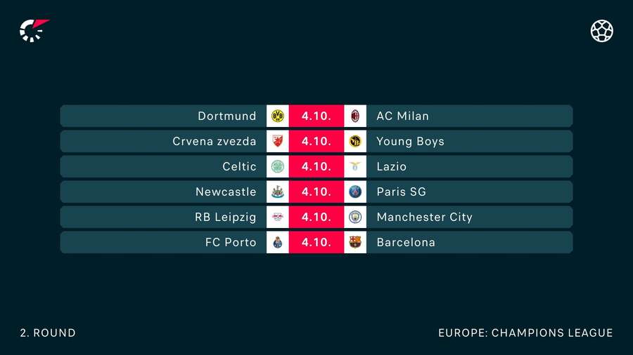 Matchday two fixtures