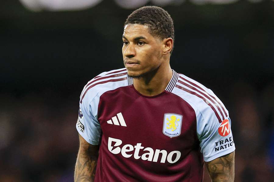 Marcus Rashford, con el Aston Villa Marcus Rashford, con el Aston Villa