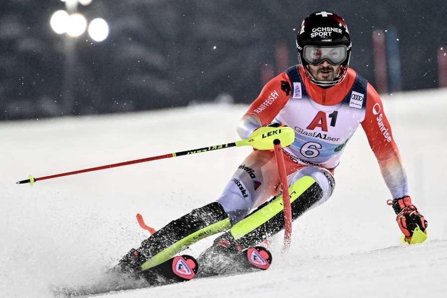 Switzerland's Loic Meillard wins Schladming giant slalom