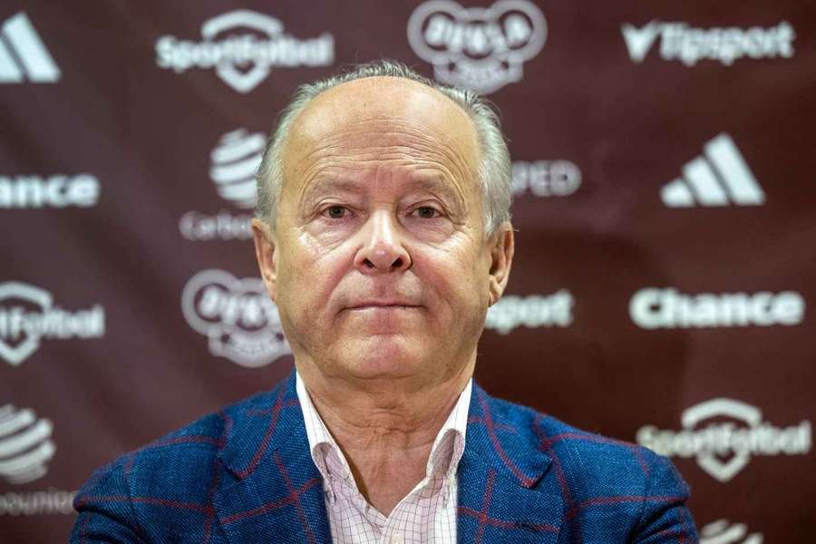 Bývalý majoritní majitel pražské Dukly Petr Paukner na tiskové konferenci