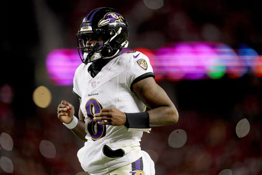 Lamar Jackson in action for the Baltimore Ravens
