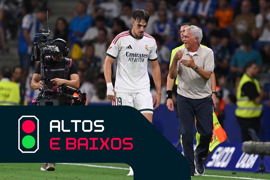 Carlos Espi (ao centro) celebra o segundo golo do Real Madrid com José Mourinho Carlos Espi (ao centro) celebra o segundo golo do Real Madrid com José Mourinho