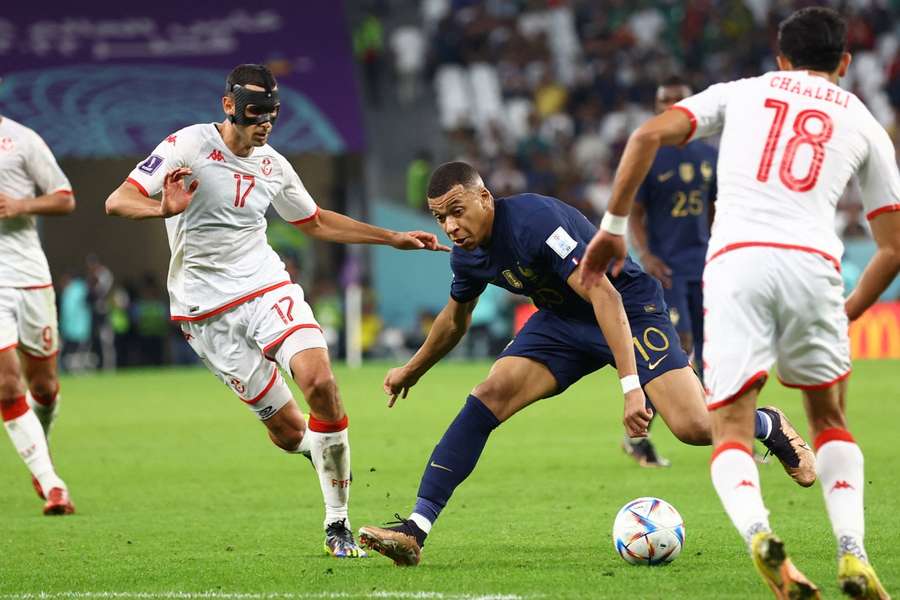 Kylian Mbappe was dangerous for France against Tunisia after coming on off the bench