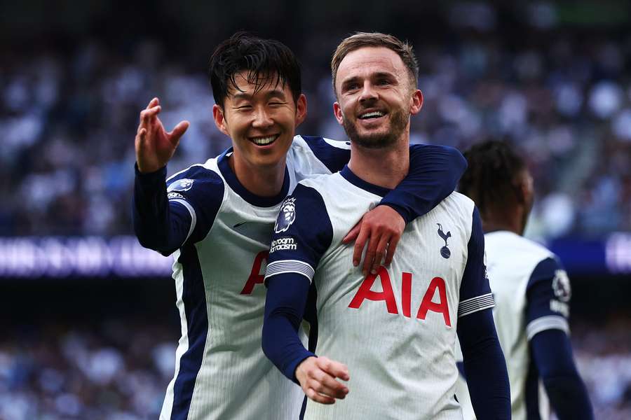 Heung-Min Son en James Maddison wonnen met de Spurs.