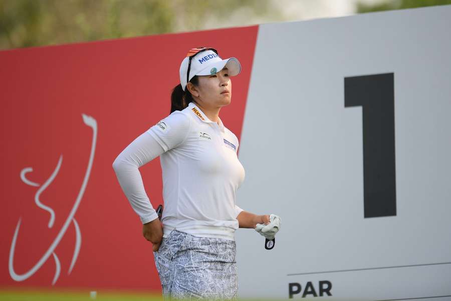 Kim A-lim in action at the HSBC Women's World Championship
