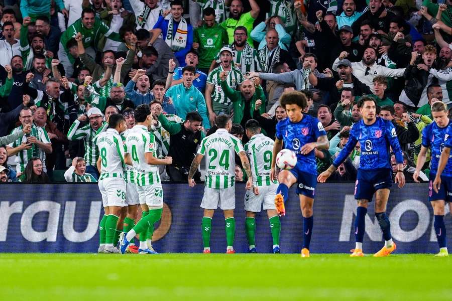 Real Betis porazil Atlético Madrid 1:0.