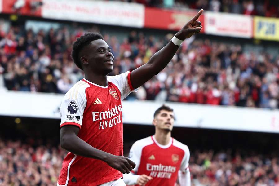 Bukayo Saka has starred for Arsenal but will not feature against Bournemouth